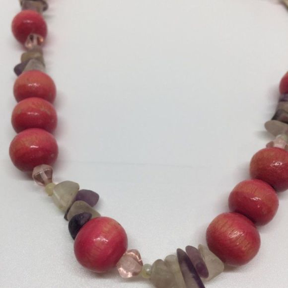 Big Beautiful Clamshell Starfish Beaded Necklace 1414 - Picture 5 of 6